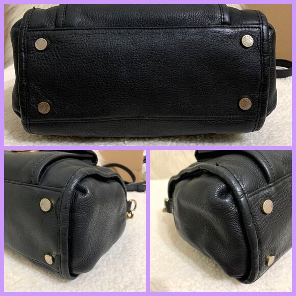 MICHAEL KORS Vintage Pebbled Black Leather Medium MARGO Zip Top Satchel - Picture 15 of 16